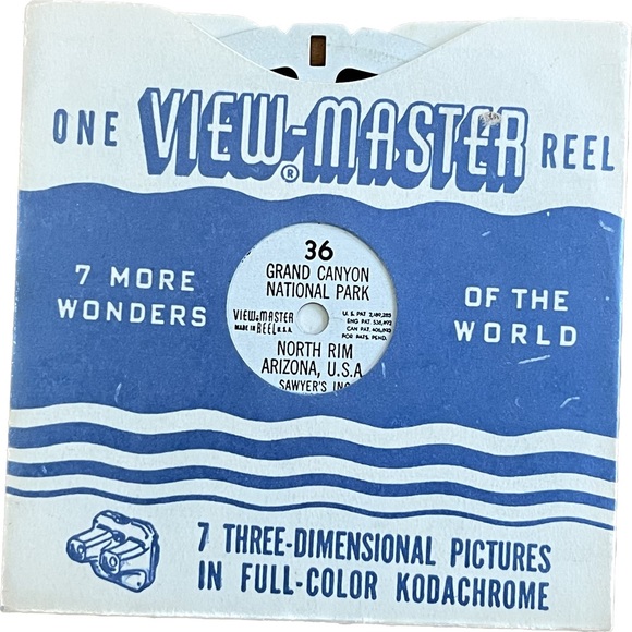 🎈2/$20 - VIEW-MASTER 36 “GRAND CANYON NATIONAL PARK - North Rim, AZ, USA” - Picture 1 of 3